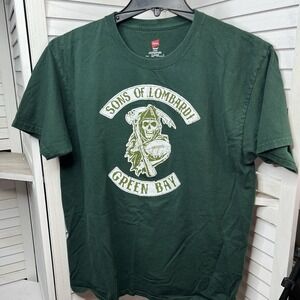 Sons of Lombardi Green Bay‎ Packers Parody T-Shirt Men's Large Hanes Tagless VGC